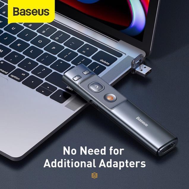 Baseus -BaseusMall VN Bút Laser trình chiếu Baseus Orange Dot Wireless Presenter cho Laptop (Hàng chính hãng)