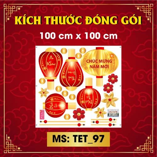 DECAL TRANG TRÍ TẾT NGUYÊN ĐÁN 2022 COMBO SỐ 1