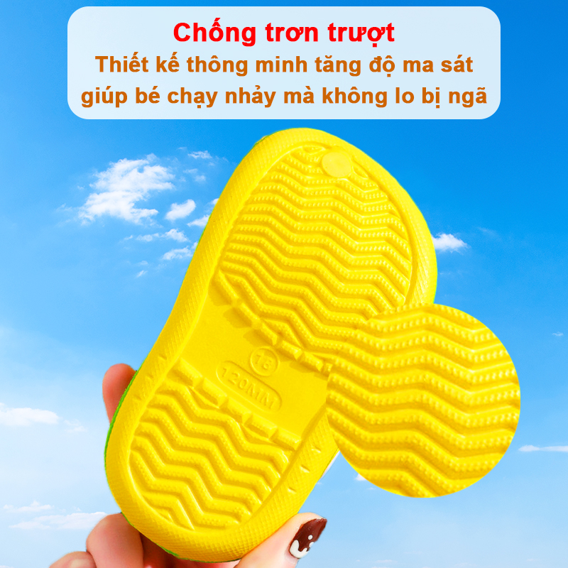 Dép sục cho bé trai và bé gái siêu nhẹ Baby-S, Dép cho bé chống trơn trượt họa tiết xinh xắn – SD7