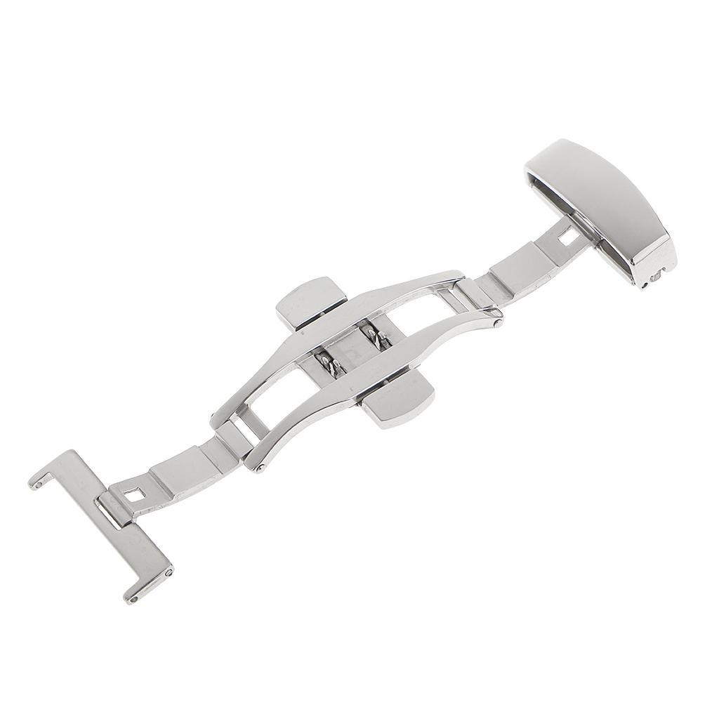 Stainless Steel Butterfly Clasp Watch Buckle Belt Band Strap Clasp 22mm