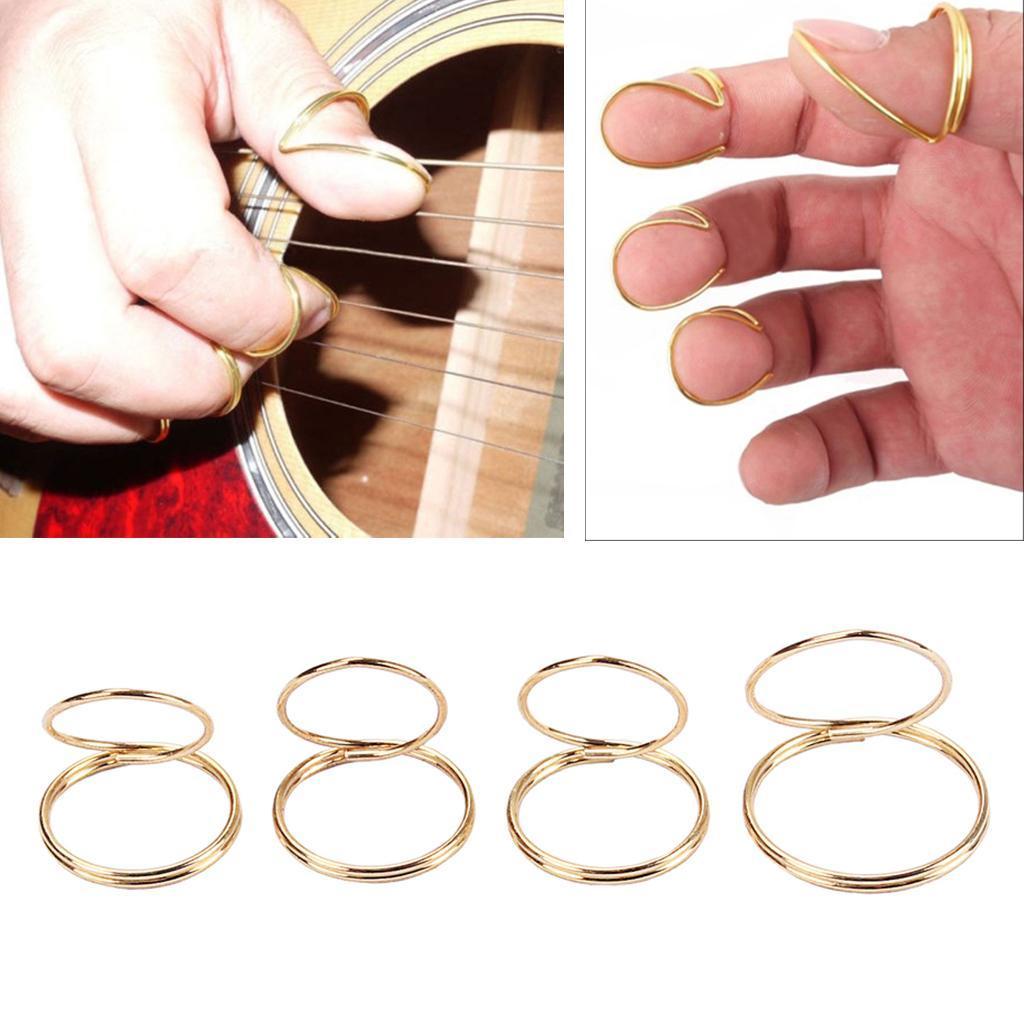 4pcs Butterfly Guitar Picks, Metal Finger Picks Set for Guitar, Banjo, Bass
