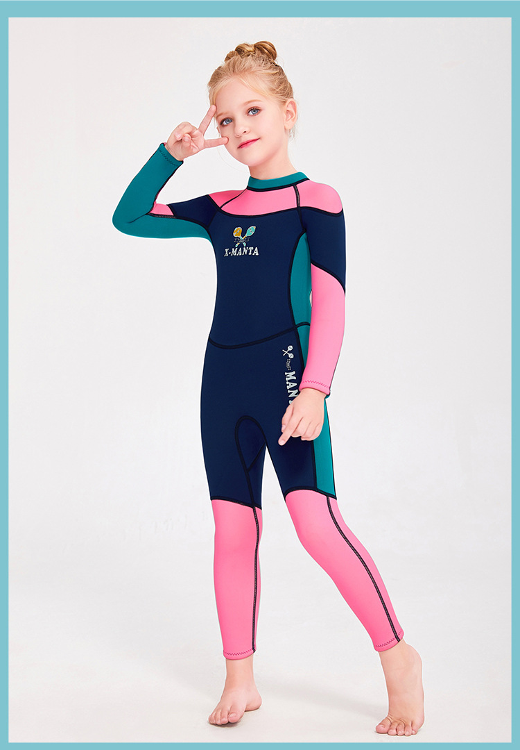 Đồ bơi bé gái full body chất liệu cao su giữ nhiệt Neoprene 2.5mm