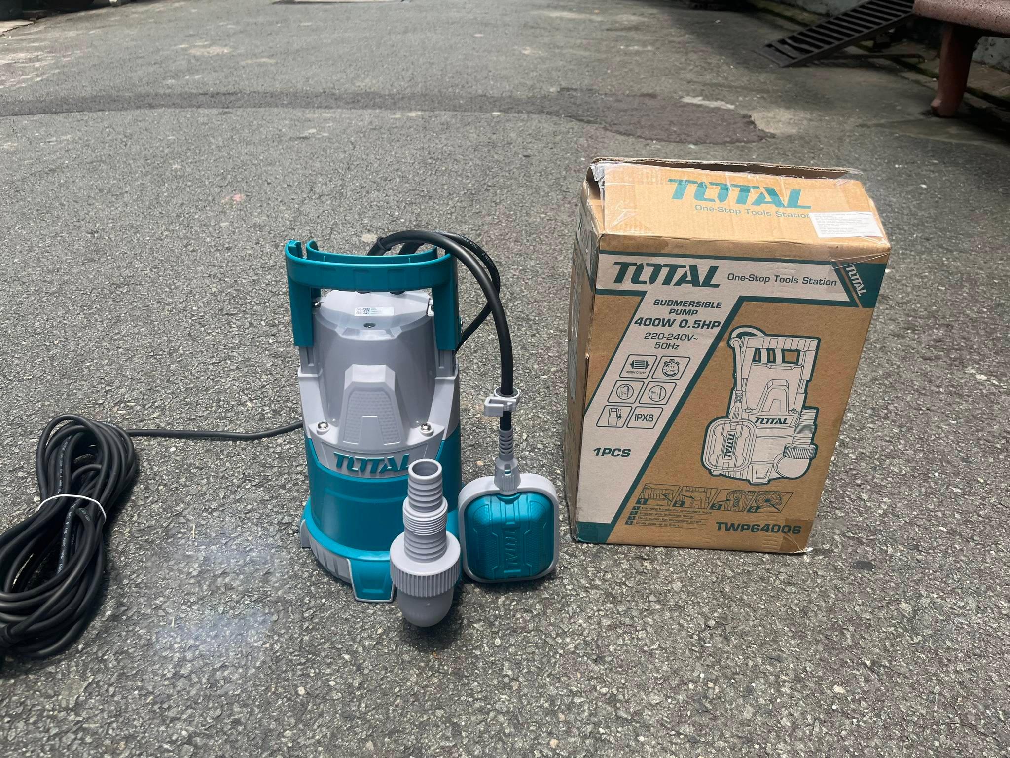MÁY BƠM CHÌM NƯỚC SẠCH (MÔ TƠ DÂY ĐỒNG) 400W  TOTAL TWP64006 - HÀNG CHÍNH HÃNG