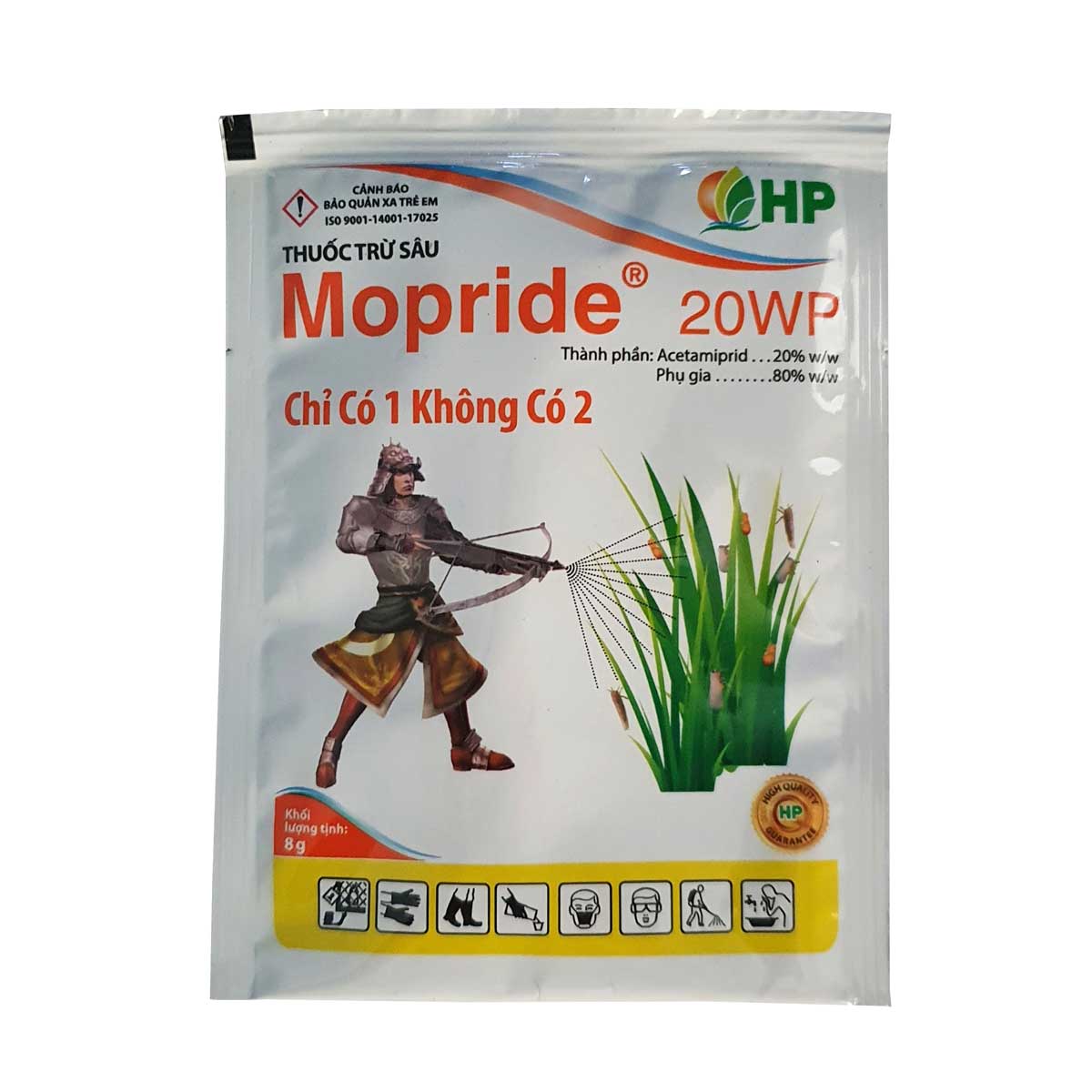 Chế phẩm trừ rệp, trĩ Mopride 20WP không mùi, dạng bột gói nhỏ tiện dụng