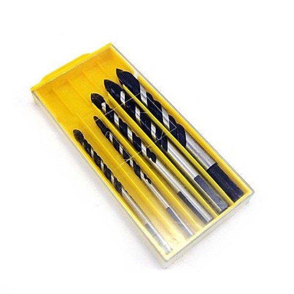 BỘ 5 MŨI KHOAN ĐA LỚP MŨI THÉP 5-10.5MM KHOAN TRÊN GẠCH, GẠCH MEN, GỐM, SỨ, THỦY TINH, BÊ TÔNG, TƯỜNG XI MĂNG, ĐÁ, NHÔM, GỖ