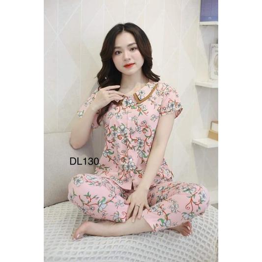 Quần áo mặc nhà cổ phối ren cao cấp