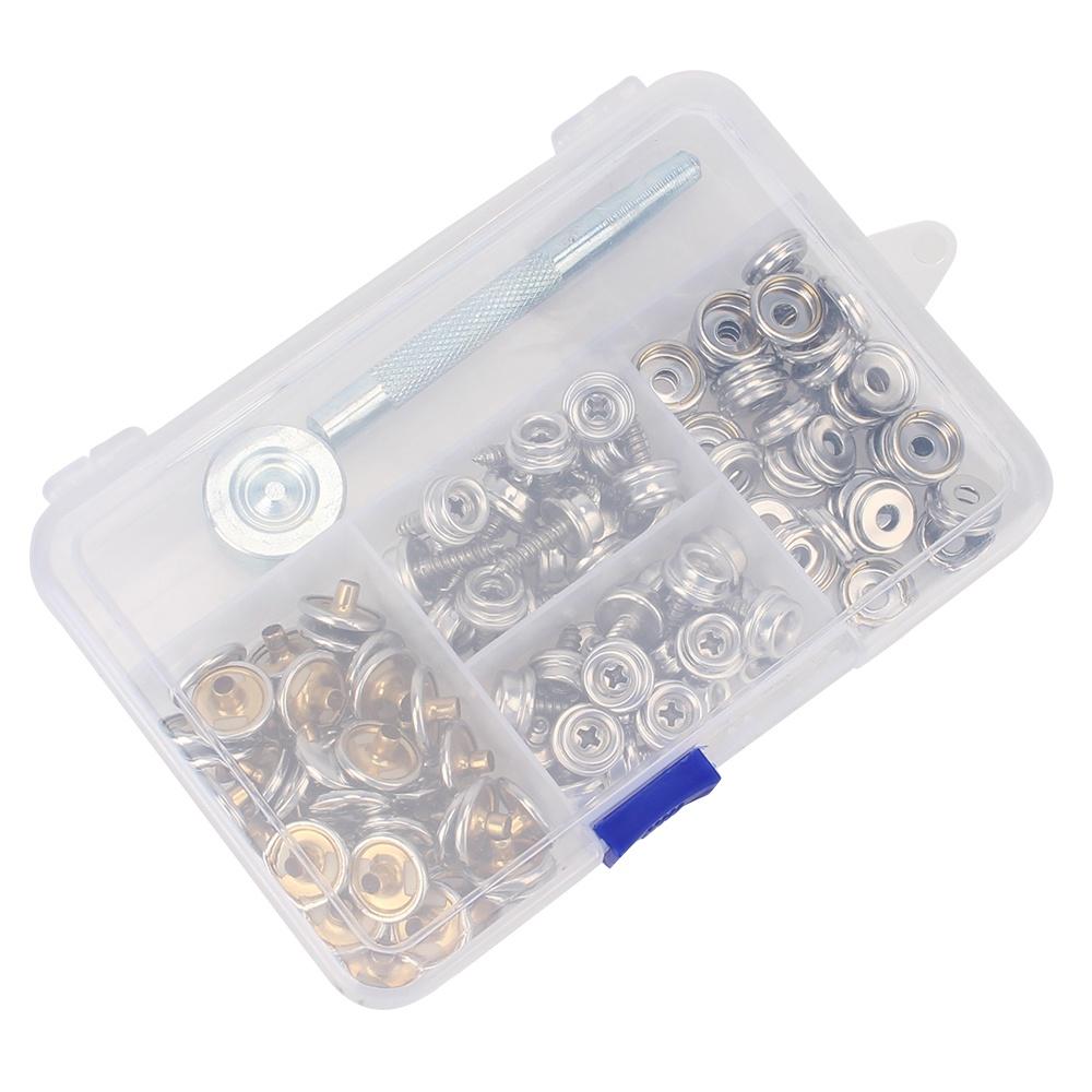 Set 120 nút bấm vỏ thuyền bằng thép không gỉ chất lượng cao
