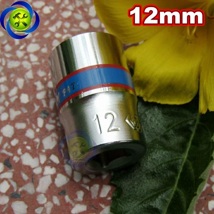 Tuýp 12mm 1/4 Kingtony 233512M loại ngắn 6 cạnh màu trắng