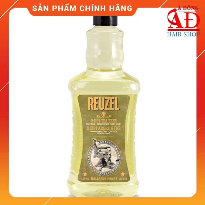 Dầu gội xả tắm Reuzel 3 in 1 Tea Tree dành cho Nam (USA)