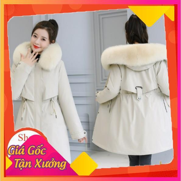 Áo khoác dáng dài cho nữ - Áo khoác parka lót lông nữ siêu dày hàng Quảng Châu cao cấp xuất xư , mốt mới 2020