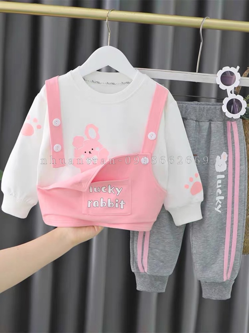 Bộ dài tay da cá bé gái hàng đẹp chuẩn size 3-17kg