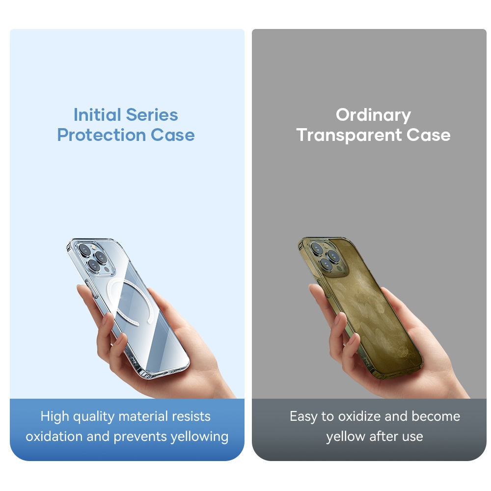 Ốp lưng chống sốc trong suốt hỗ trợ sạc Maqsafe cho iPhone 14 Pro Max hiệu Rock Protection Maqsafe Magetic Case - hàng nhập khẩu