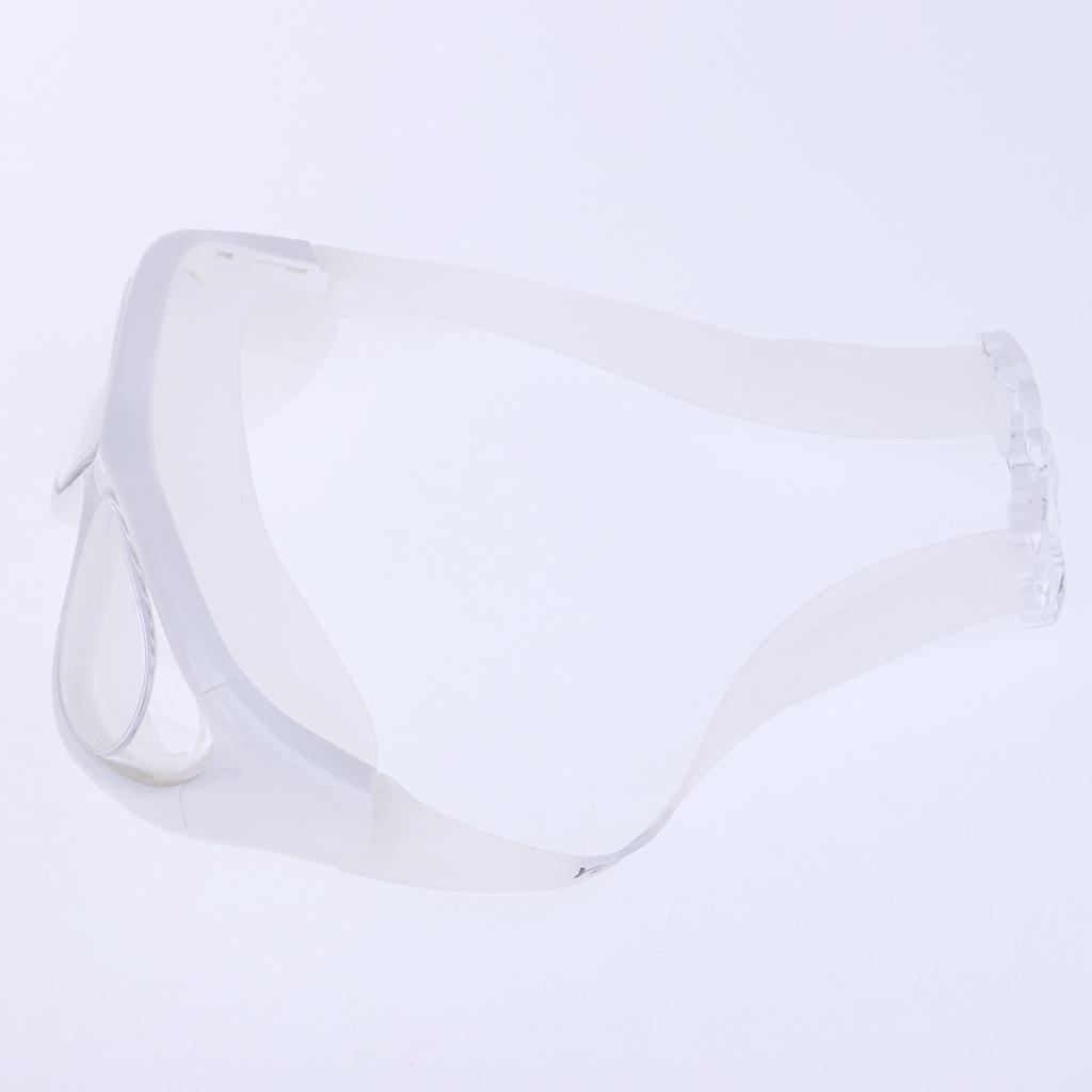 Adult UV Protection Silicone Swimming Goggles Anti-fog Swim Glasses White