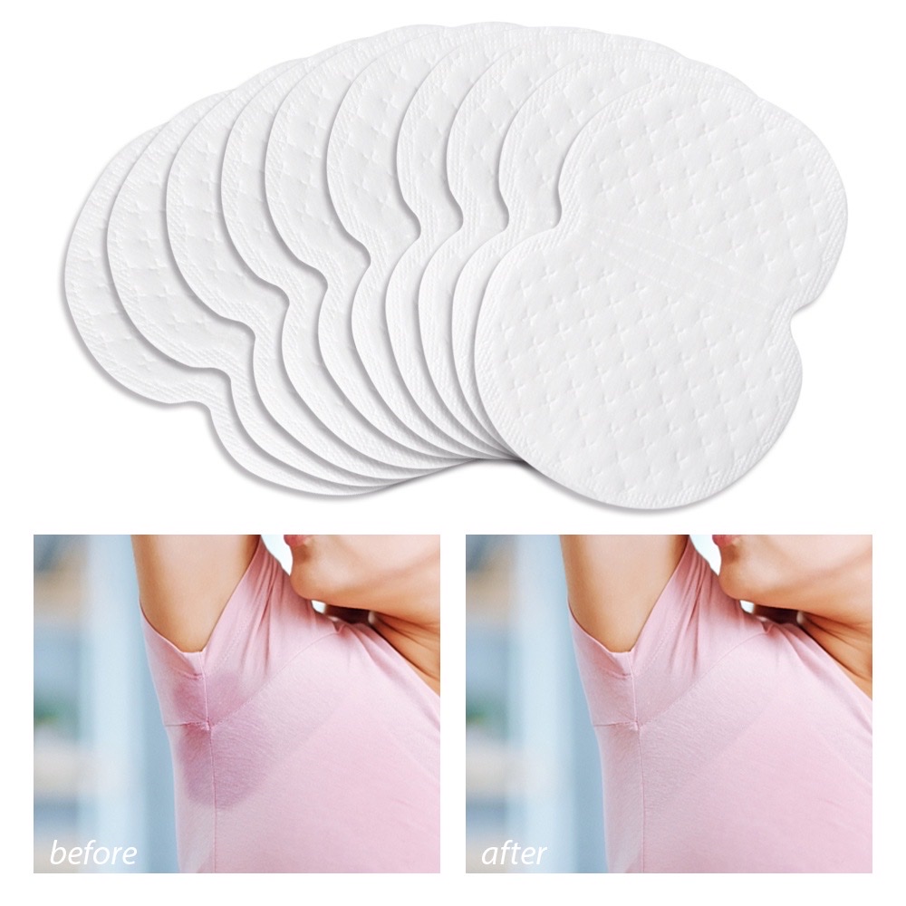 Combo  10 miếng dán thấm hút mồ hôi vùng da dưới cánh tay cho nam và nữ giúp thoáng khí khử mùi an toàn và tiện lợi