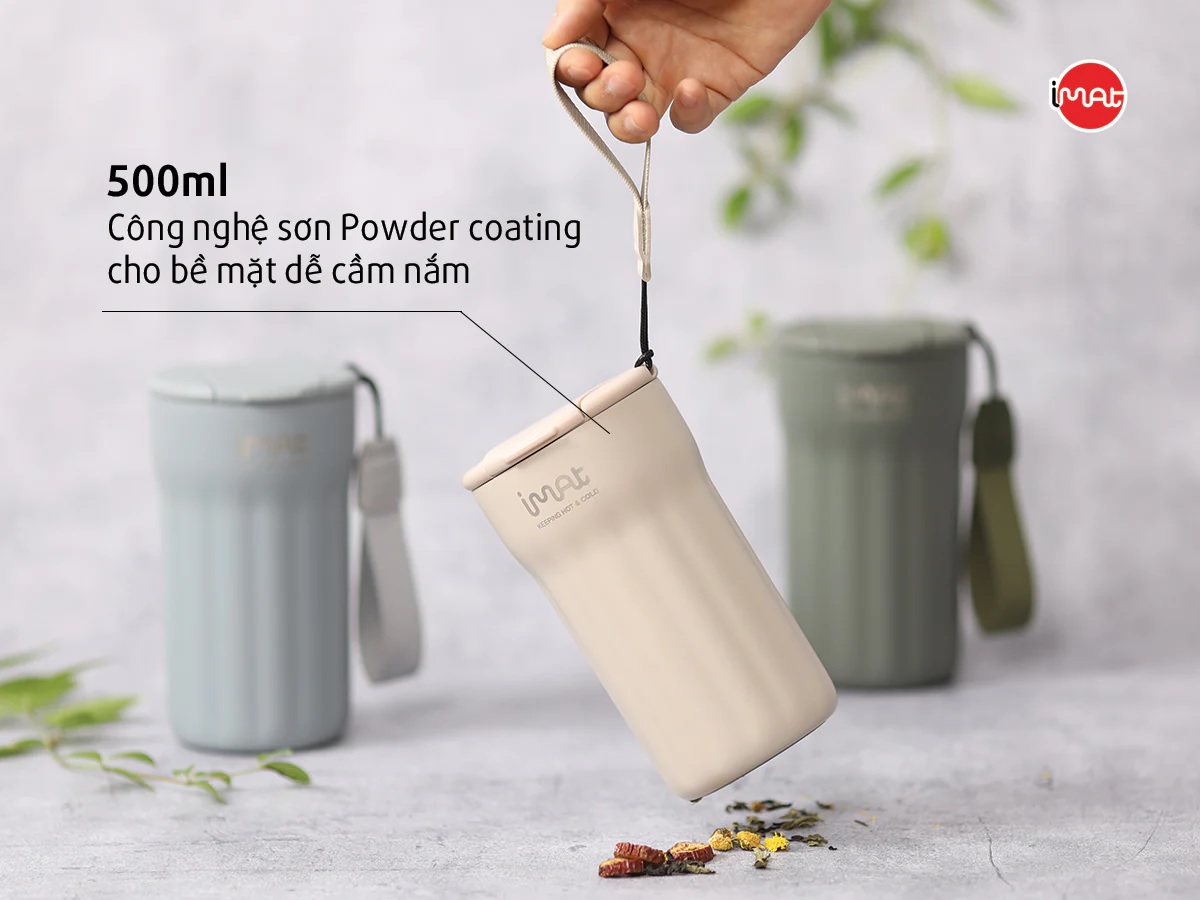 [Hàng chính hãng] Bình giữ nhiệt inox có phin lọc iMat 380ml / 500ml / 1200ml / 1500ml / 2000ml Dùng ủ, giữ nhiệt, sản phẩm làm Inox 304