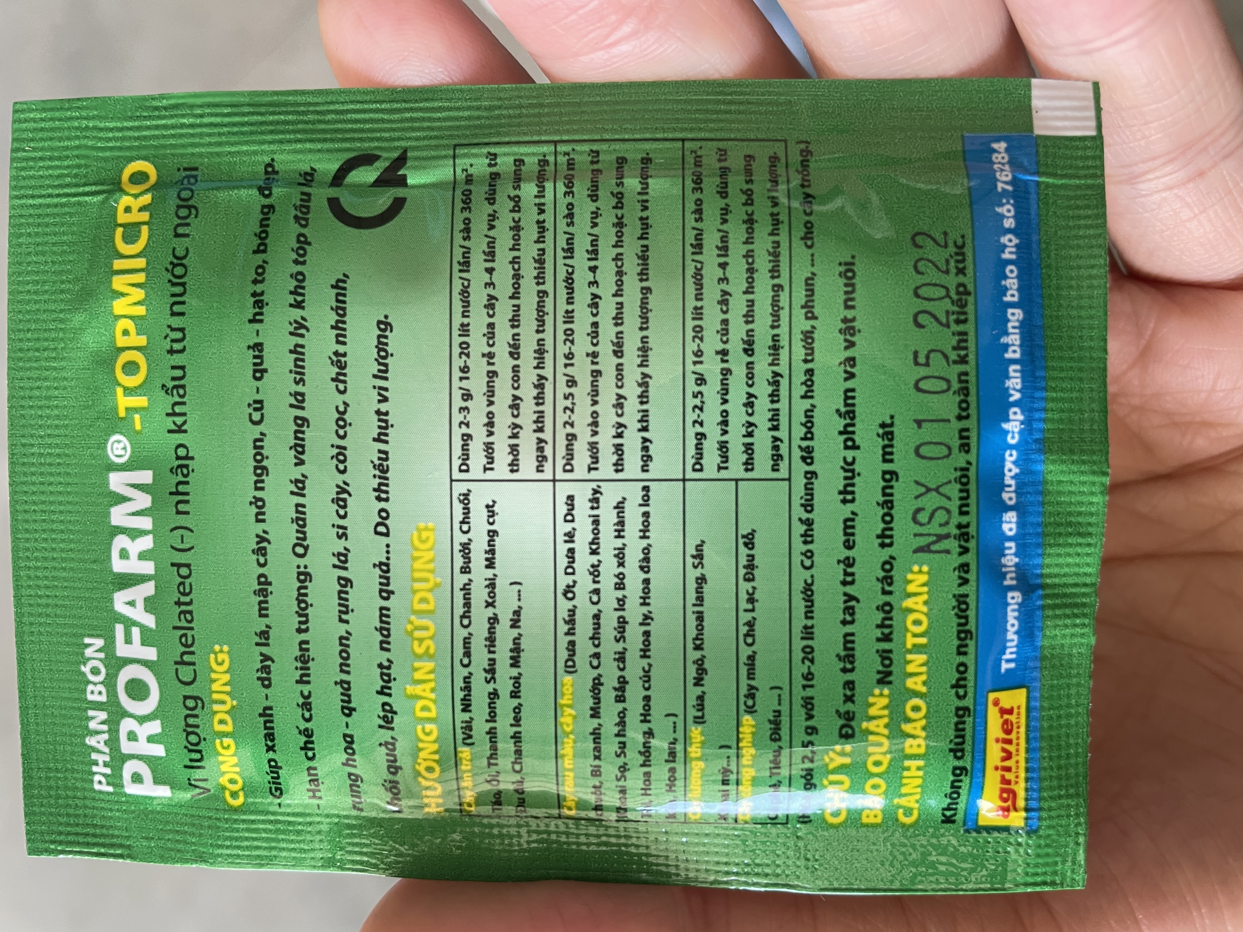 Phân bón vi lượng Chelate Profarm TopMicro
