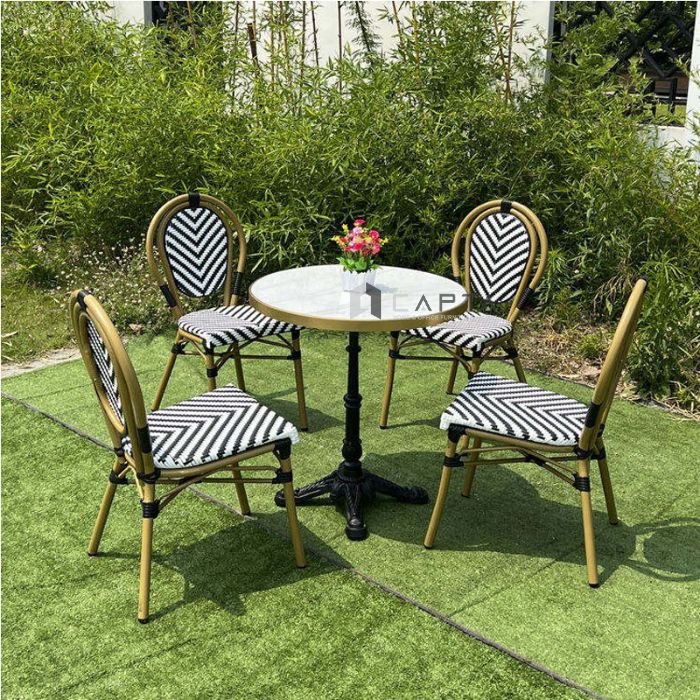 Bàn sân vườn mặt đá 80cm TE07002-08EC