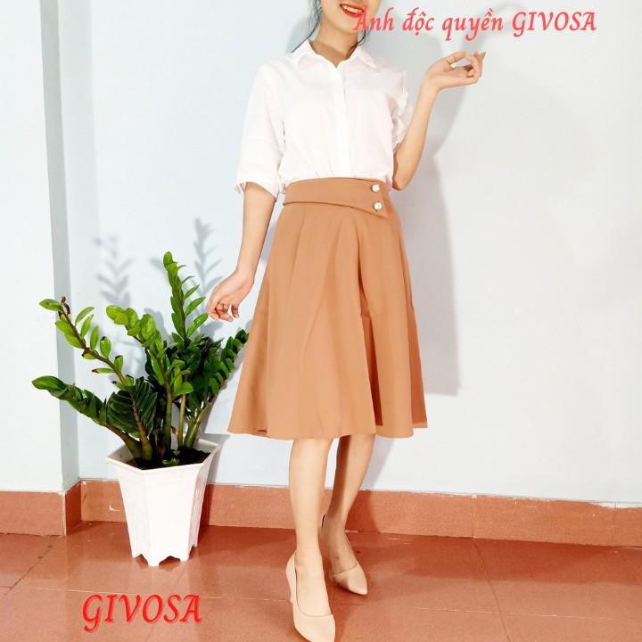 Chân váy Goness dáng xoè công sở chất vải cao cấp