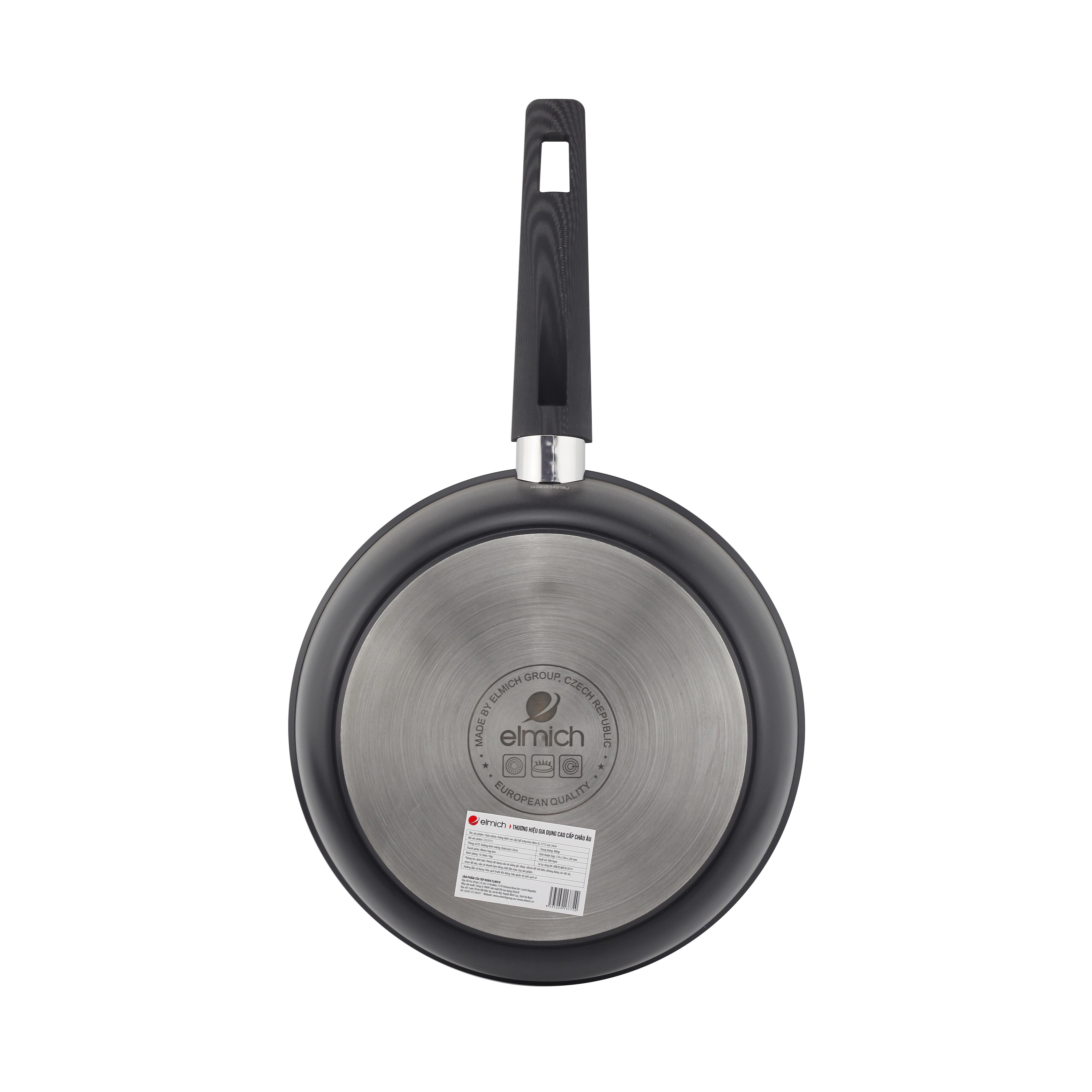 Chảo nhôm chống dính cao cấp đáy từ Full Induction Elmich Nero Premium 24cm