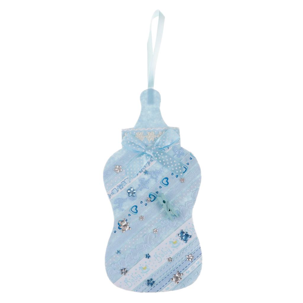 Lovely Fabric Milk Bottle Birthday Party Baby Shower Hanging Decoration Pink