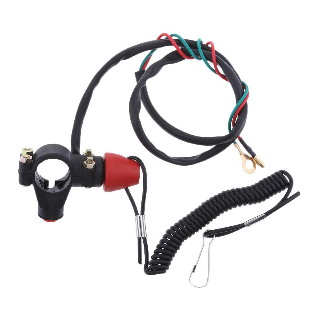 2pcs Universal Boat Outboard Engine Stop Safety Kill Switch Tether Cord