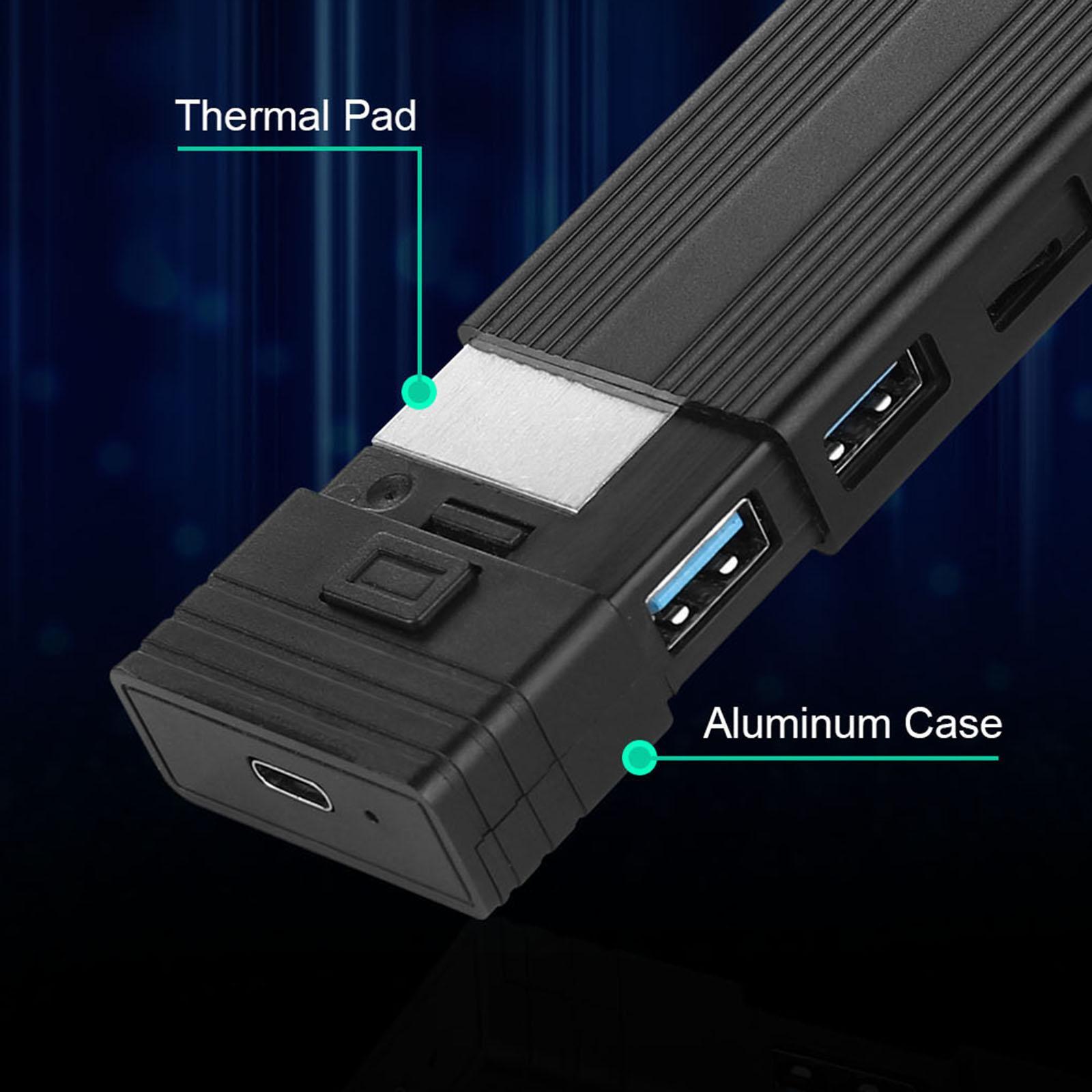 M.2 NVMe SATA SSD Enclosure M.2 SSD Case 10 Gbps 6Gbps Compact for PC Phone