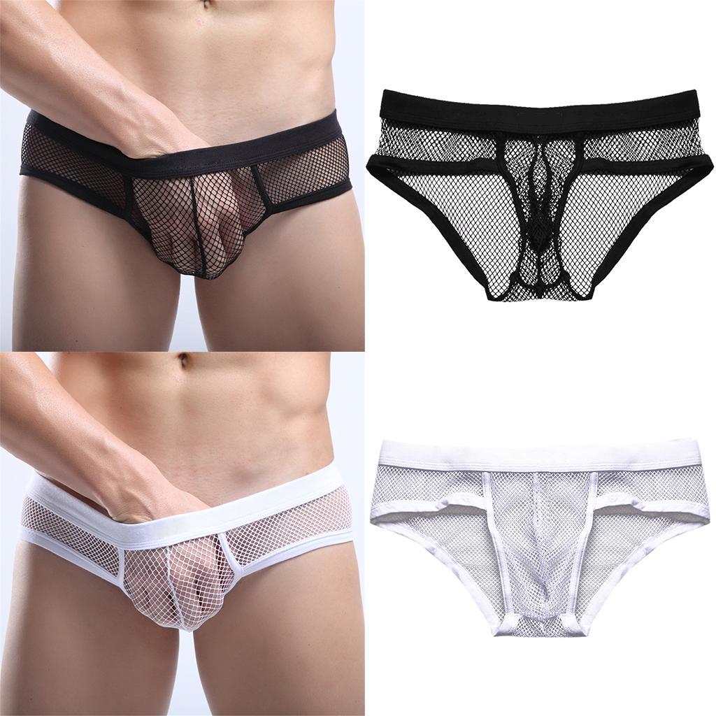 Men's Sexy Bikini Underwear Brief Mesh Transparent Clubwear