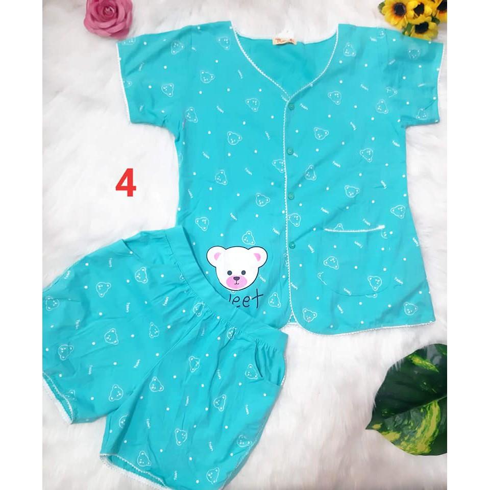 Bộ cotton cao cấp quần đùi có túi - ẢNH THẬT