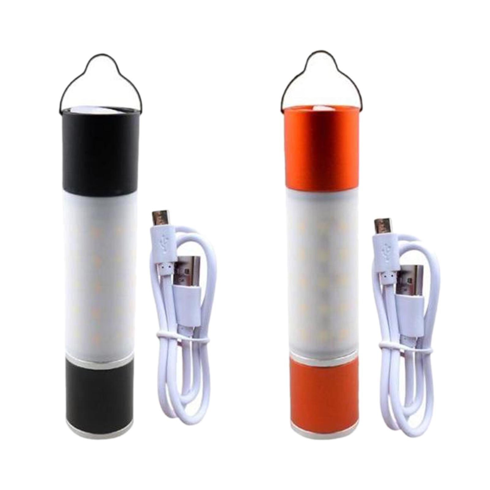 2 Pieces Mini Flashlight USB Rechargeable for Camping Hiking