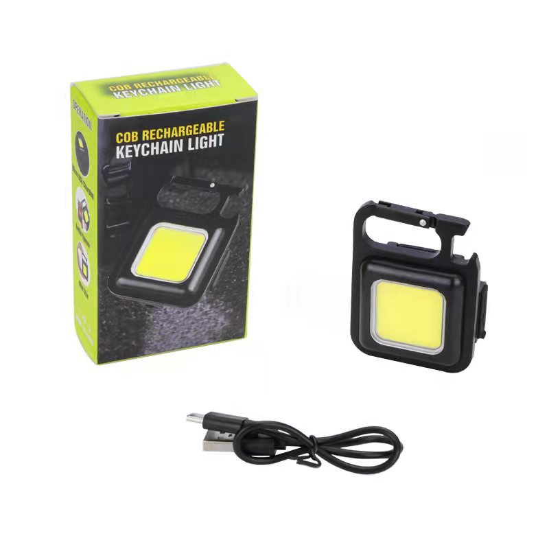 Đèn LED Mini Móc Khóa - Đèn Pin COB - Đèn Pin Dã Ngoại - Sạc Type C Tiện Dụng