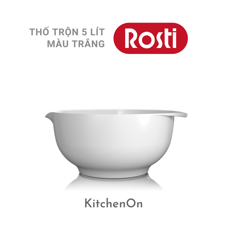 Âu trộn 5.0L Rosti, trắng. Nhãn Rosti Đan Mạch
