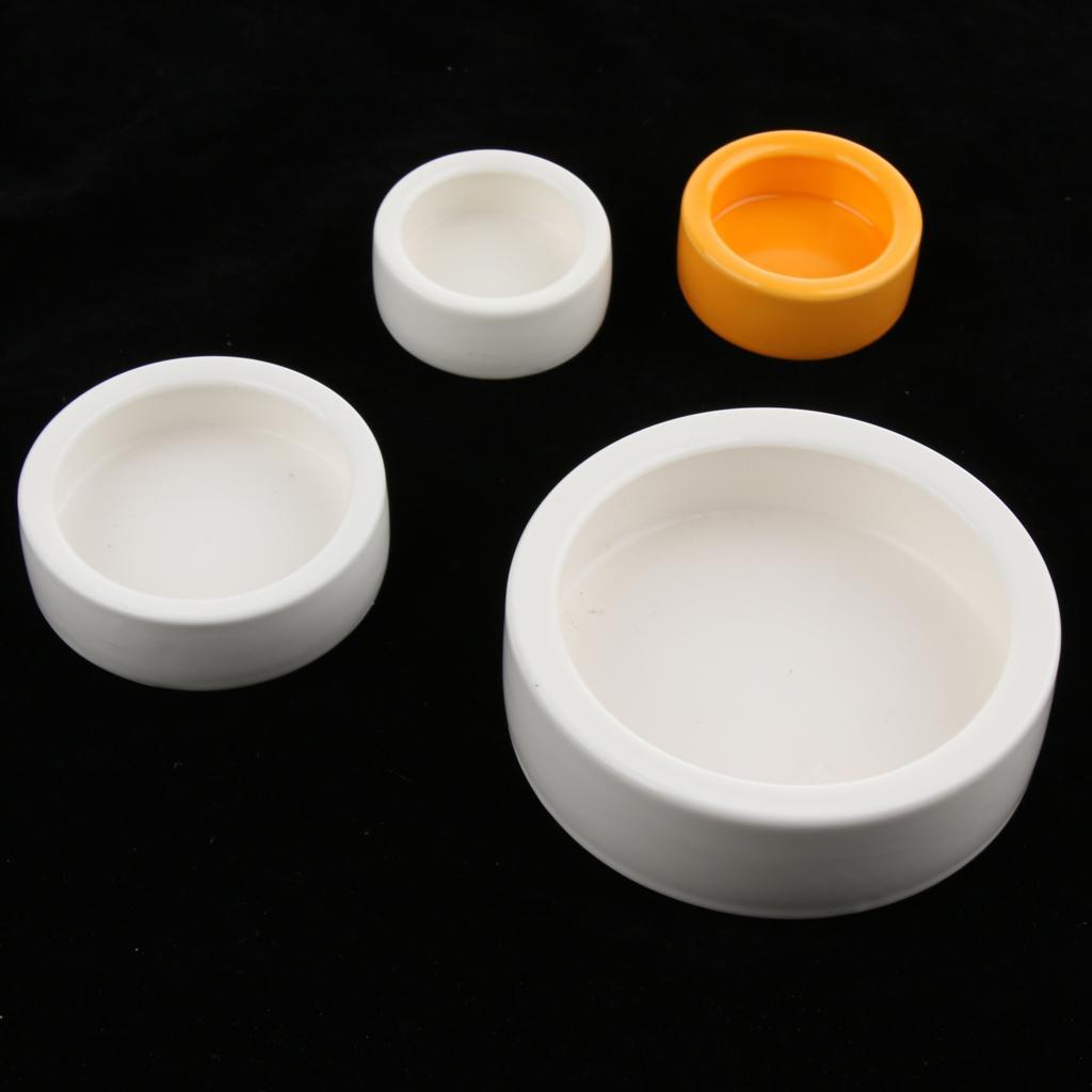 4Pcs Ceramic Reptile Feeding Worm Dish Food Water Bowl for Reptile