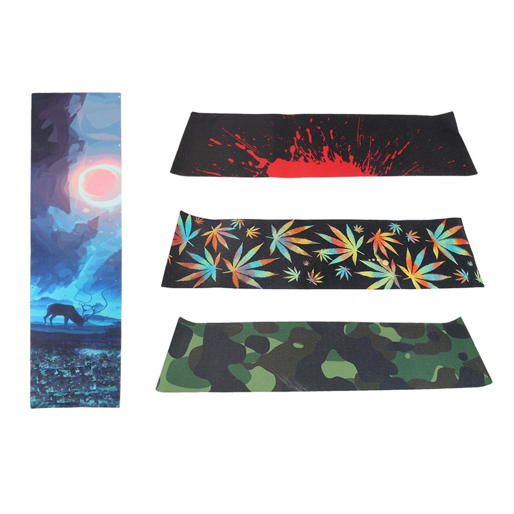 Skateboard Deck Sandpaper Grip Tape Griptape Sheet 84 x 23cm Black and red