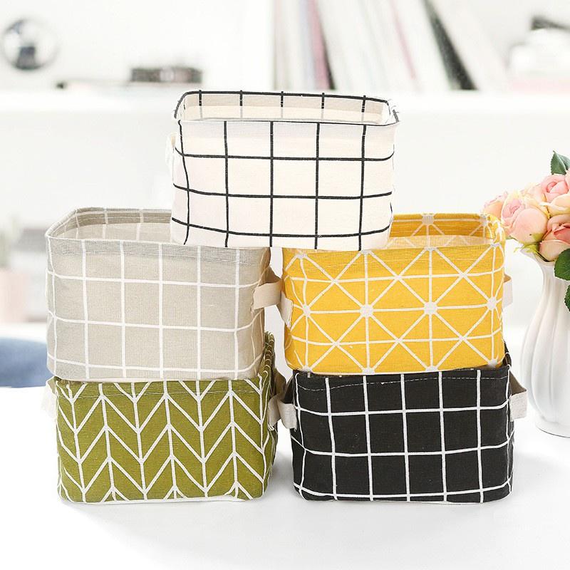Giỏ Vải Vuông Đựng Đồ Cá Nhân Để Bàn H314
