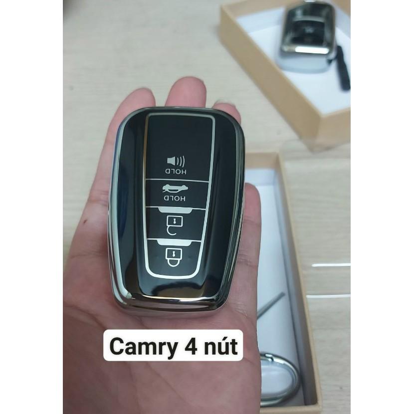 Ốp Chìa Khóa Silicon Tráng Gương Dành Cho Xe CAMRY 2019 2020 2021 - kèm móc treo