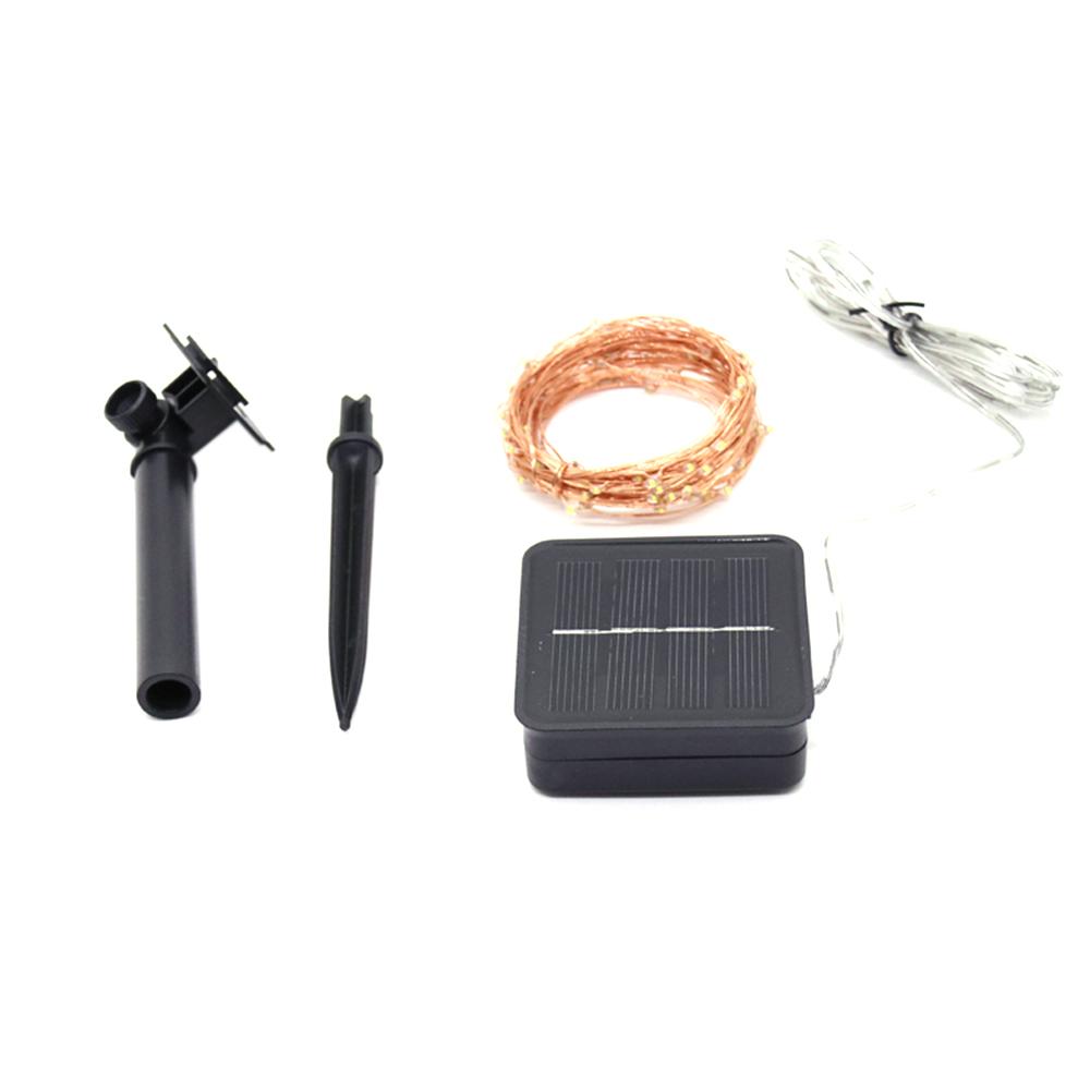 Dây đèn LED năng lượng mặt trời trang trí sân vườn, tùy chọn chiều dài, số bóng LED