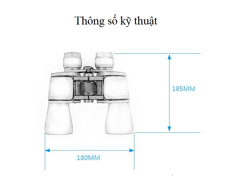 Ống Nhòm Hai Mắt Cao Cấp 10X50 ( Tặng kèm 01 Bộ 100 Miếng Dán Hình Ngôi Sao Dạ Quang Phát Sáng )