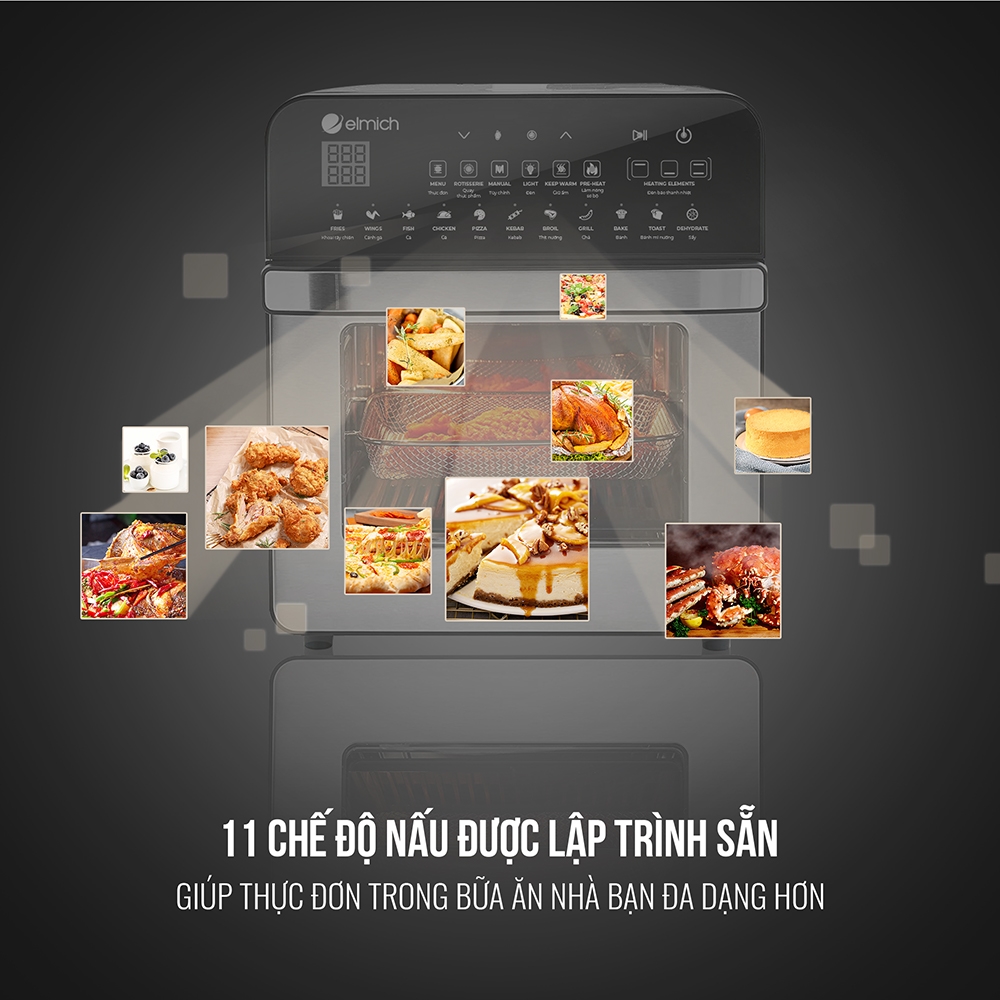 Nồi Chiên Không Dầu Elmich AFE-3950 - Hàng Chính Hãng