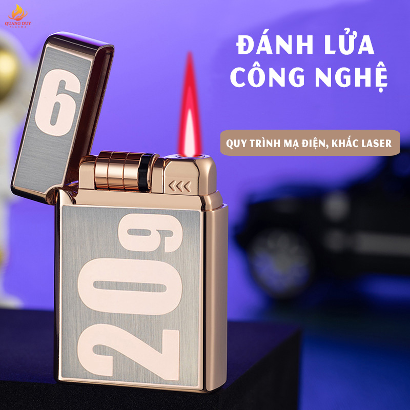 Hộp quẹt khò đánh lửa tích hợp pin rời, bật lửa khò gas lửa đỏ chất lượng bền bỉ ổn định