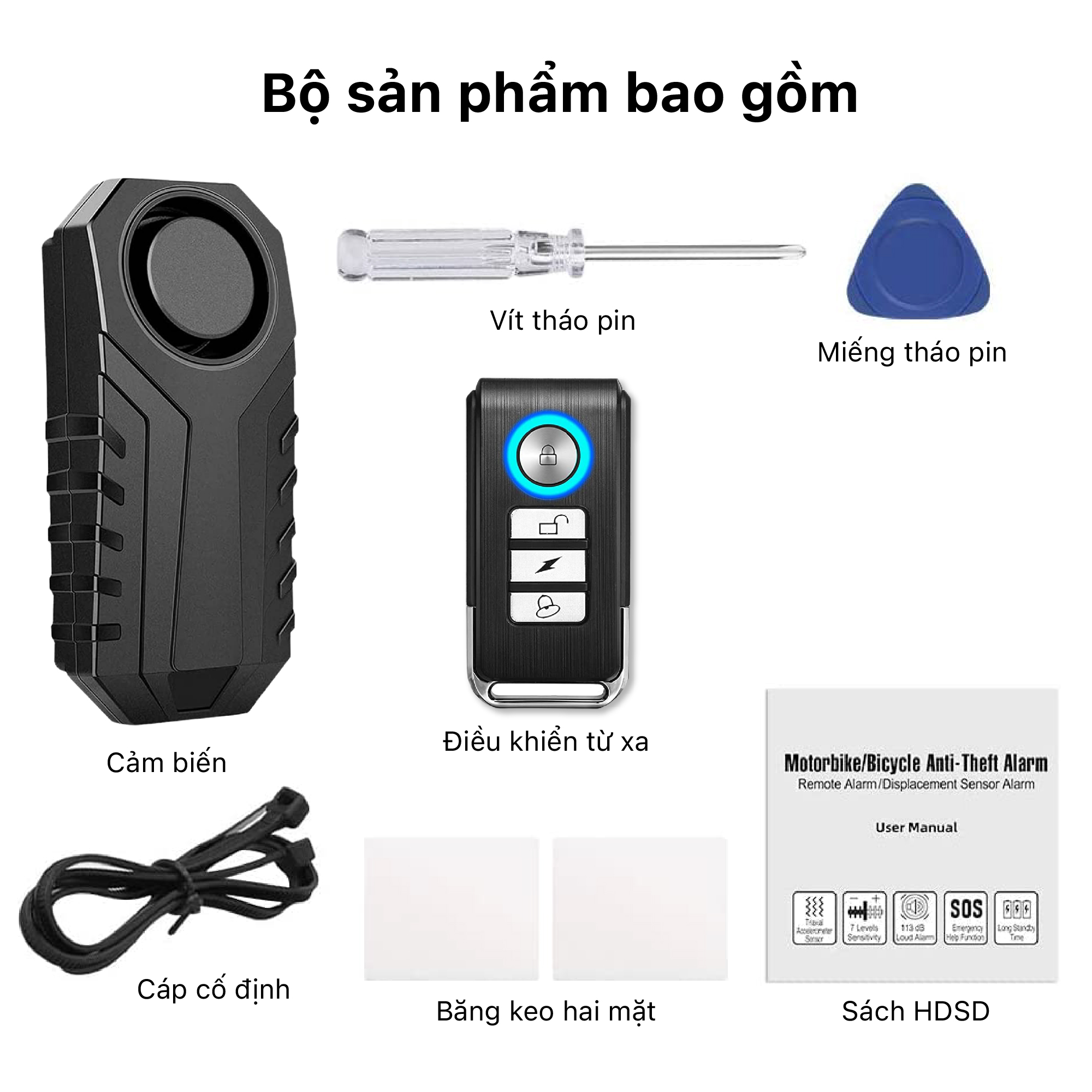 Khóa chống trộm xe máy có còi báo động PINGRON PR-R06 - Chống nước tốt, có thể điều chỉnh độ nhạy, bảo hành 12 tháng