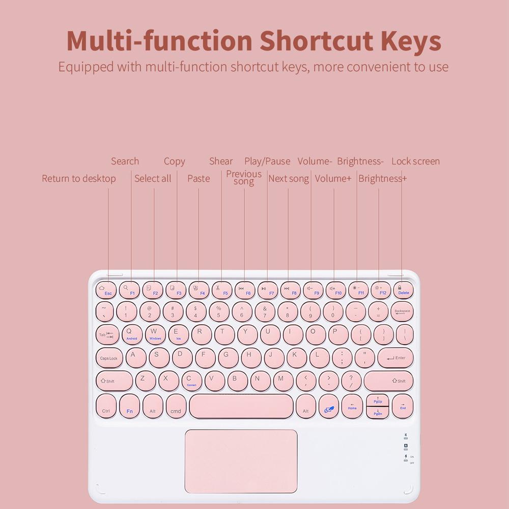 BT Keyboard Mouse Combo BT3.0 Wireless Rechargeable Keyboard Ergonomic Mouse Set Slim Design