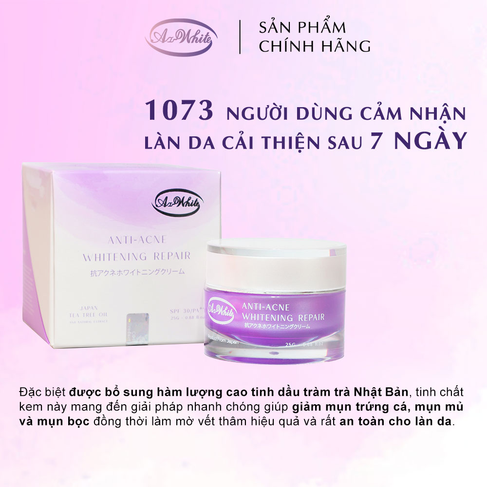 Kem Ngừa Mụn &amp; Dưỡng Trắng Da A-White 25G