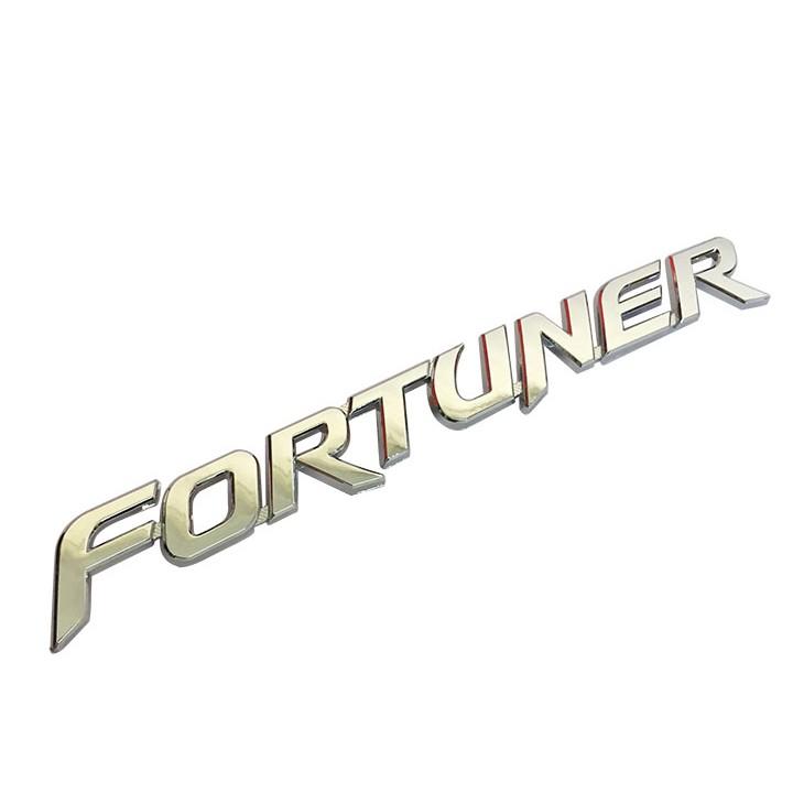 Tem Logo Chữ Nổi Fortuner Gắn Trang Trí Đuôi Xe Toyota Fortuner - Đẹp