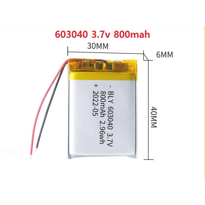 Pin Sạc Lithium Polymer 603040 3.7V 600mah Cho tai nghe,loa Mp3 MP4 MP5 GPS PSP Bluetooth