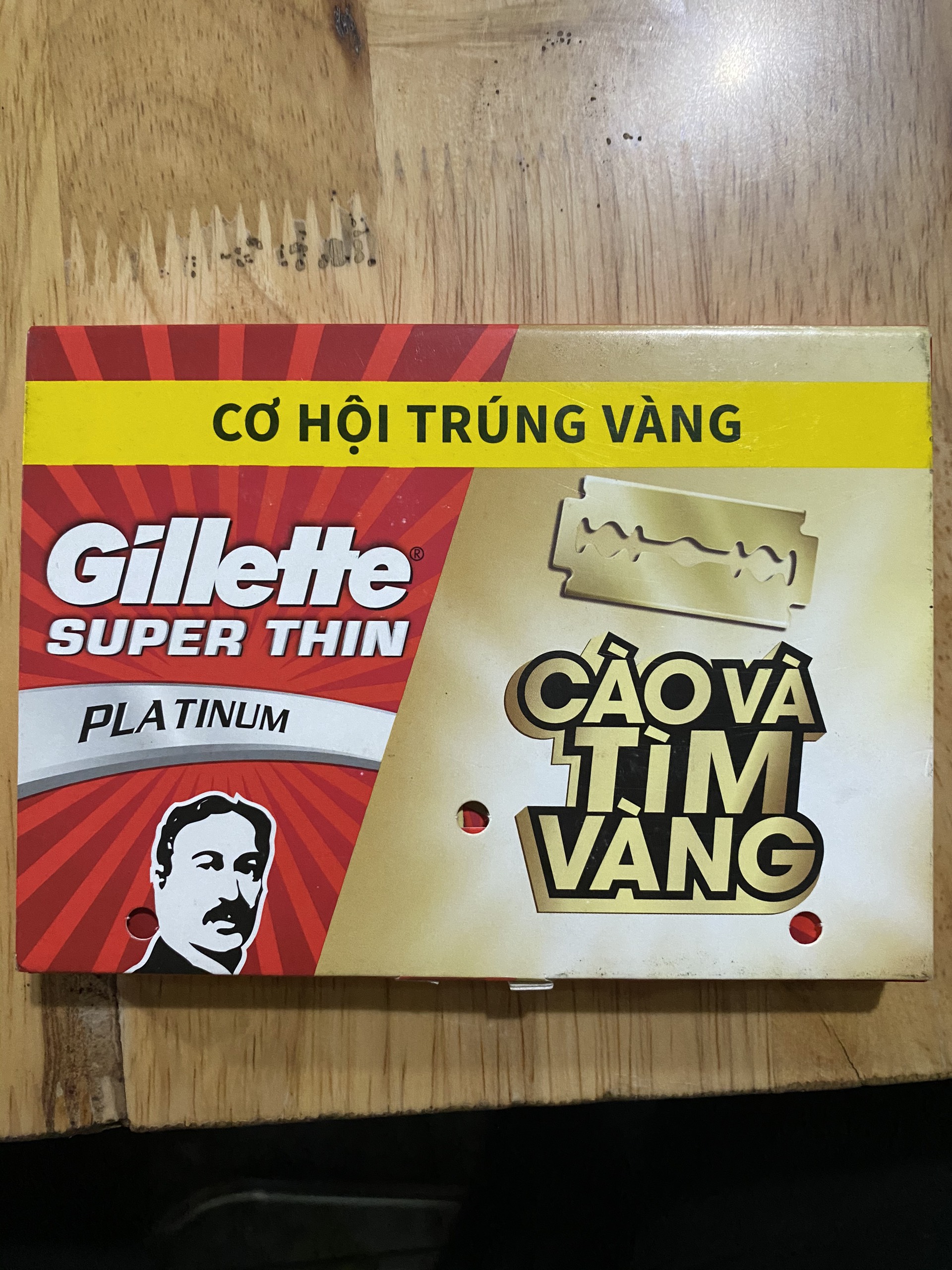 Lưỡi lam Gillette Superthin ông già 1 vỉ 100 lưỡi lam (10 hộp nhỏX10)