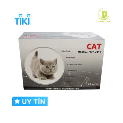 Khẩu trang y tế CAT Than hoạt tính 4 lớp - Hộp 50 cái