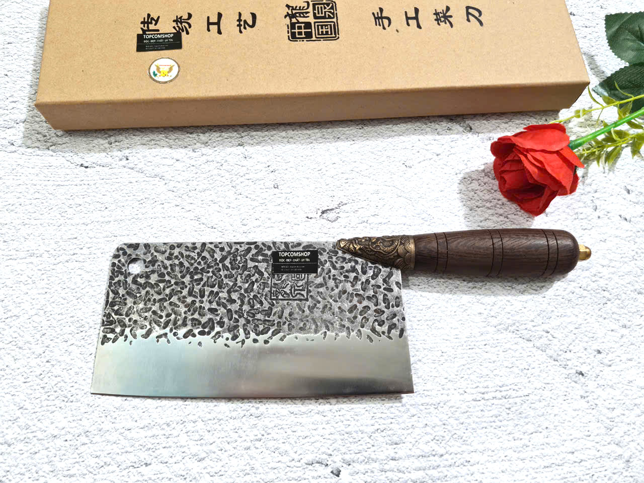 DAO BẾP THÁI CHẶT KHÂU ĐỒNG RỒNG DT155 ĐỘC 6996 topcomshop vn