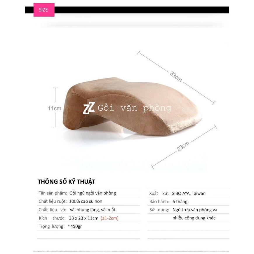 Gối Ngủ Trưa Ngồi Văn Phòng Cao Su Non, Hỗ Trợ Ngủ Gục Trên Bàn ZURI PILLOW GNN-01