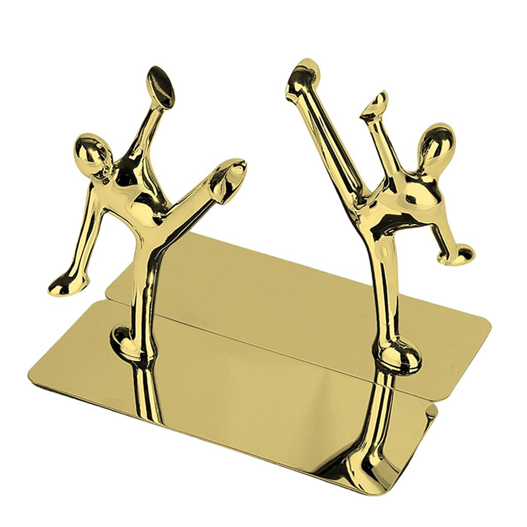Pair Non-skid Man Bookends Book Holder Stands for Home Office School Decoration