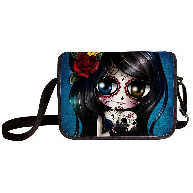 Hoạt Hình Gothic Cô Gái Lớn Đeo Túi Vải Bố Nữ Túi Đeo Vai Đơn Túi Dành Cho Thanh Thiếu Niên Du Lịch Cách Sử Dụng Hàng Ngày
